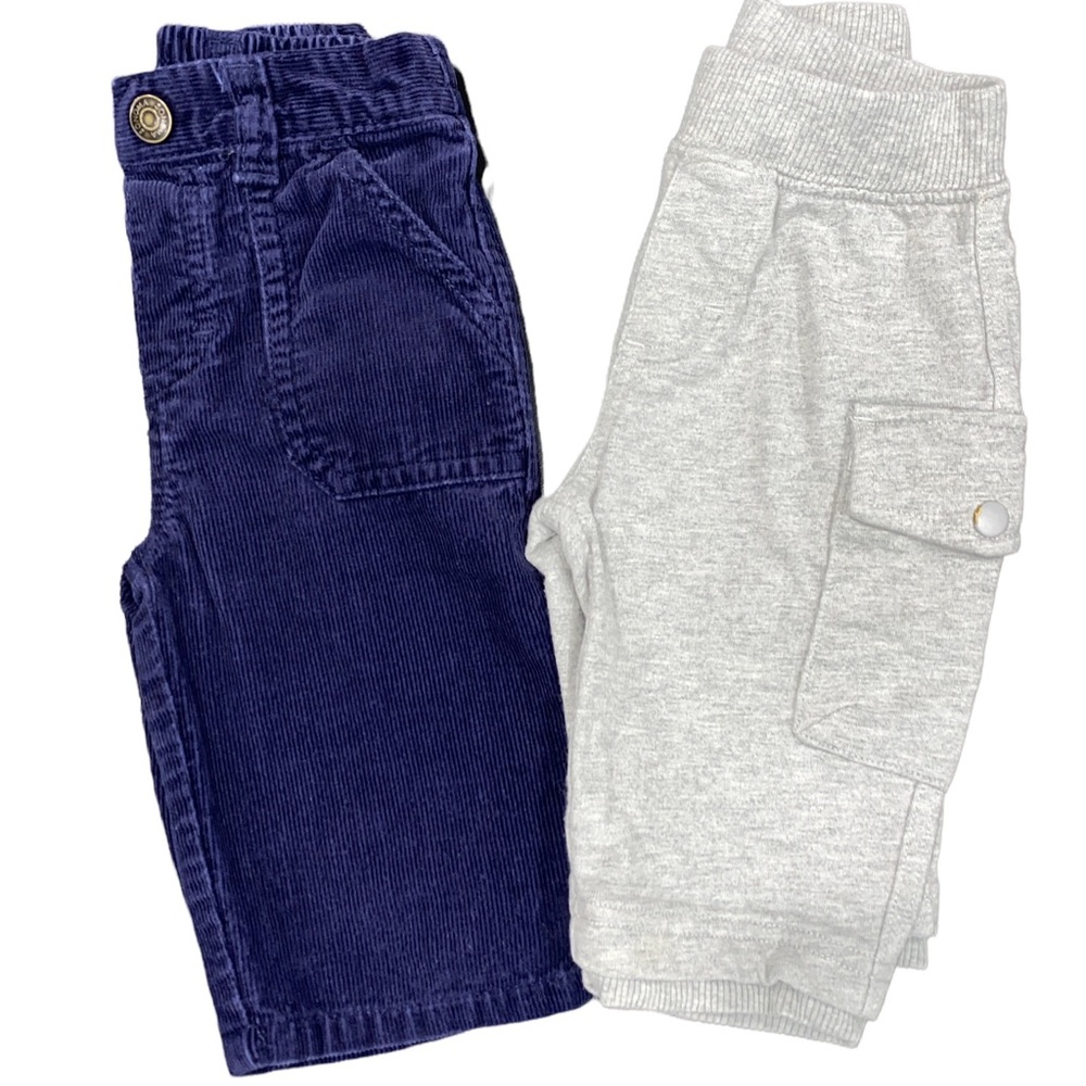 SONOMA LIFE + STYLE 3-6M Baby Gray Sweatpants/Joggers Navy Corduroy…